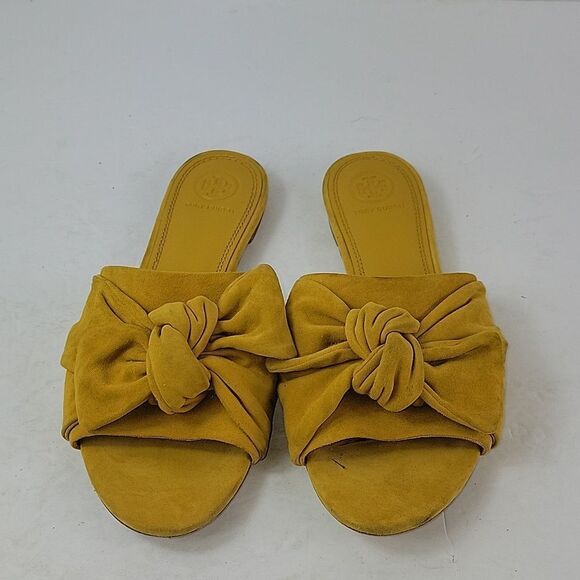 Tory Burch Annabelle Bow Top Mustard Women's Slide - Picture 9 of 14